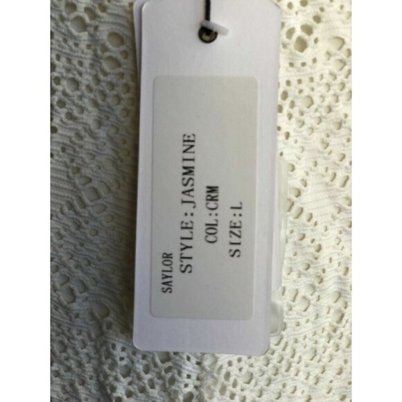 Saylor womens White Jasmine Embellished Lace Shift Dress Size M L $297 BL7 - Picture 10 of 12